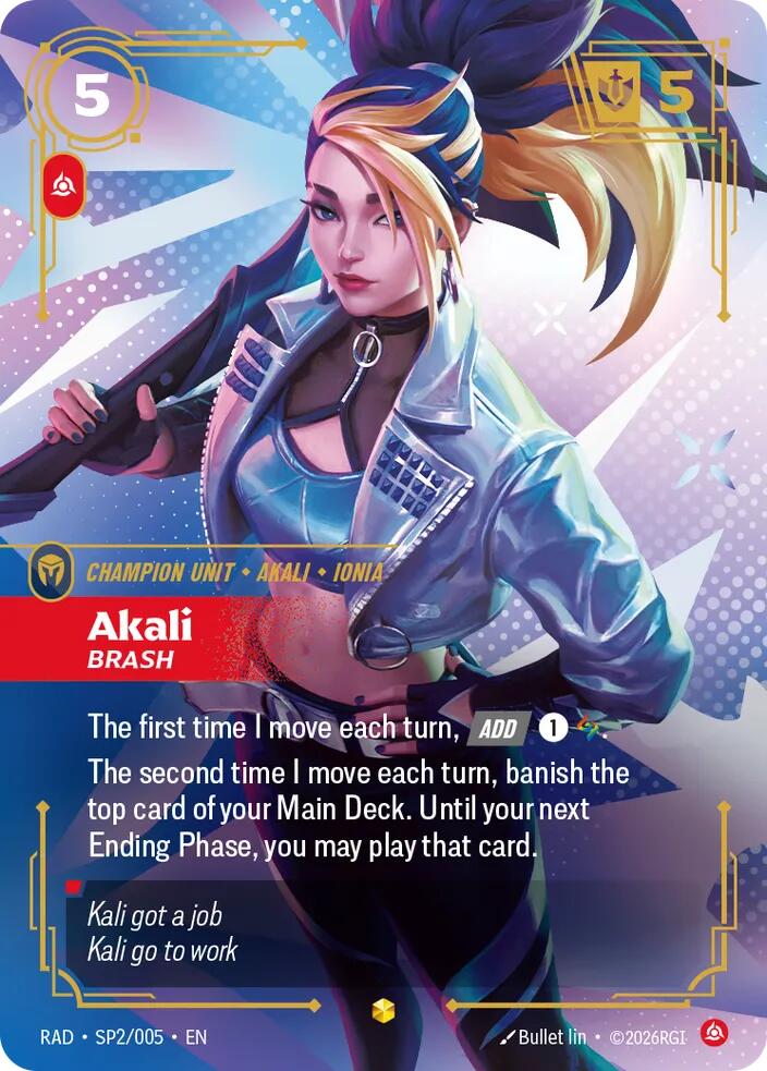 Akali, Brash (K/DA Special Art Card)